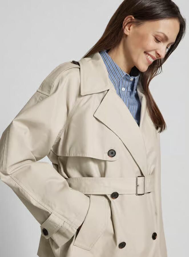Marc O'Polo Regular fit Trenchcoat van Mix van katoen en lyocell