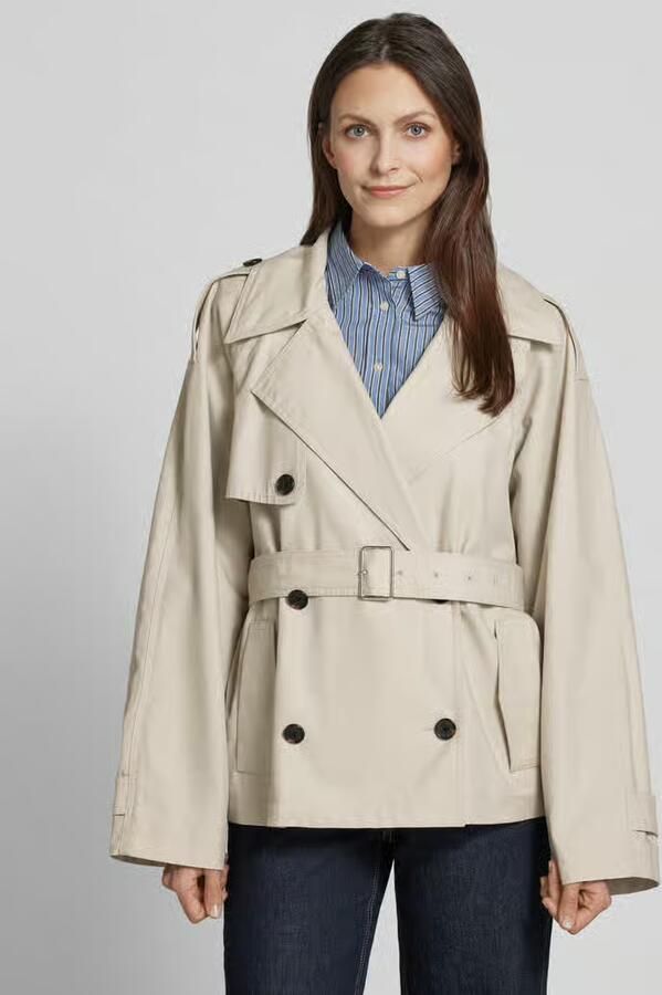 Marc O'Polo Regular fit Trenchcoat van Mix van katoen en lyocell - Foto 2