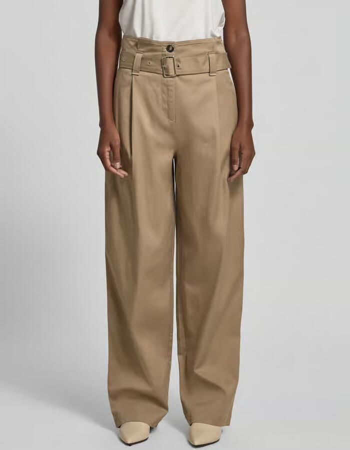 Marc O'Polo regular fit wijdte broek met geïntegreerde riem - Foto 2