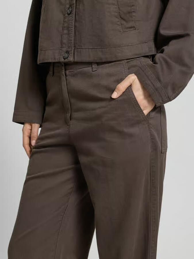 Marc O'Polo regular fit wijdte broek van mix van katoen lyocell en linnen - Foto 2