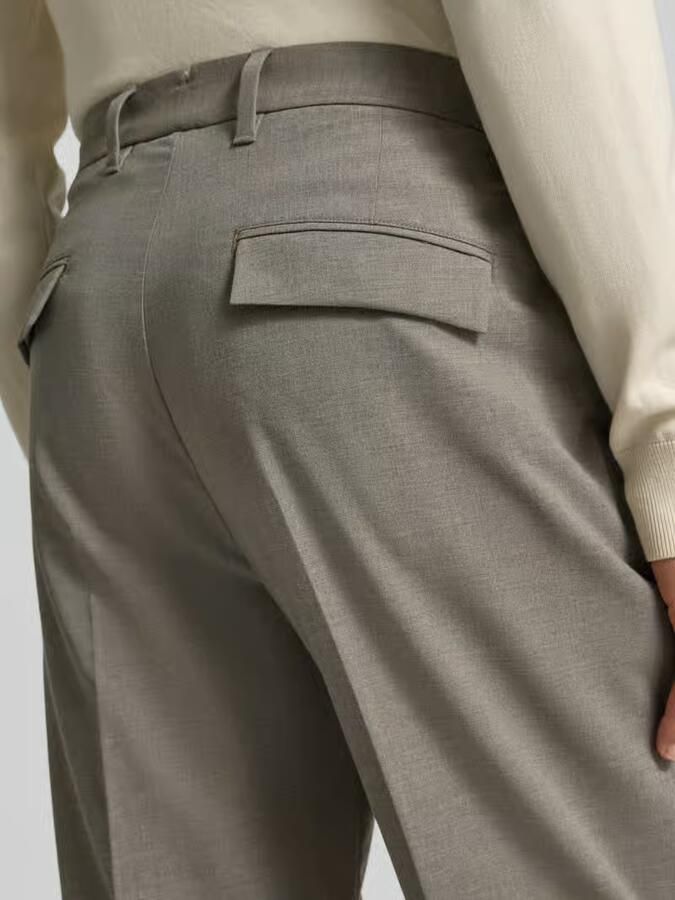Marc O'Polo Relaxed fit bandplooibroek van wolmix met viscose model 'BELSBO PLEATS' - Foto 2