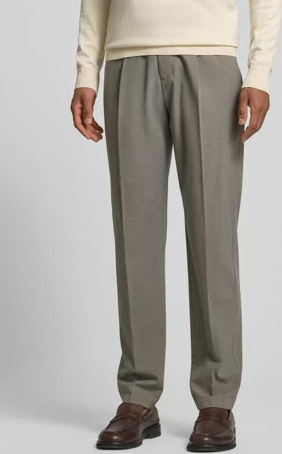 Marc O'Polo Relaxed fit bandplooibroek van wolmix met viscose Model 'BELSBO PLEATS' - Foto 2