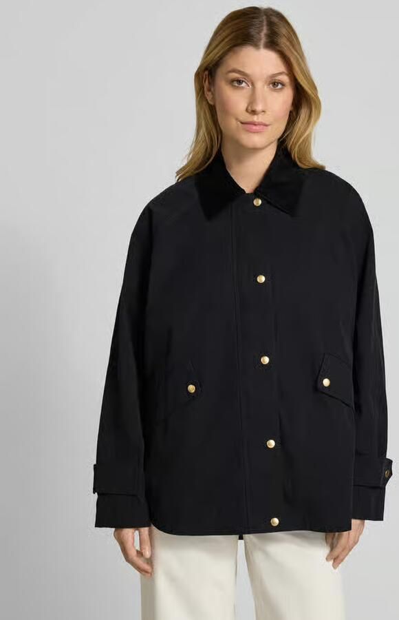 Marc O'Polo Lang jack in cape-stijl kraag met corduroy relaxed fit - Foto 2