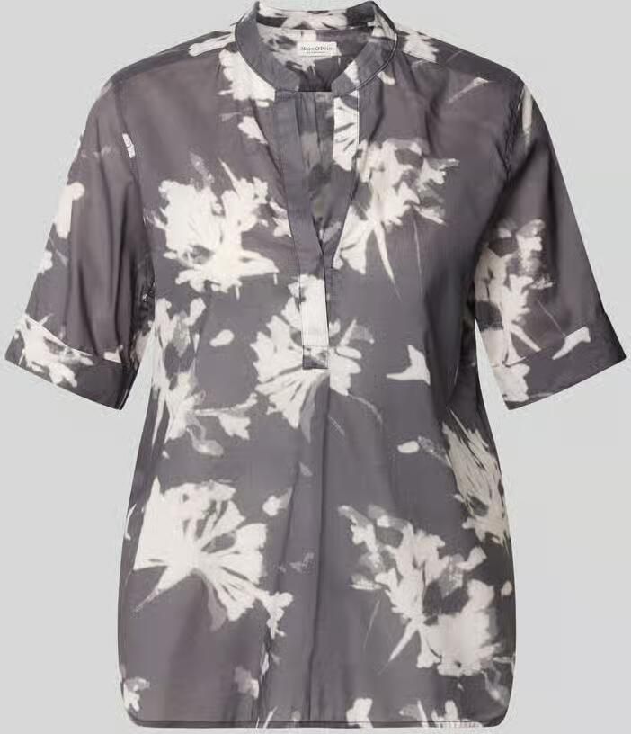 Marc O'Polo relaxed fit blouse met korte mouwen van puur katoen