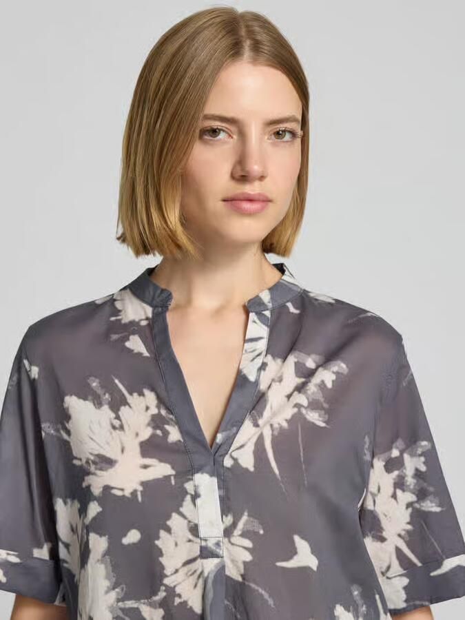 Marc O'Polo relaxed fit blouse met korte mouwen van puur katoen - Foto 2