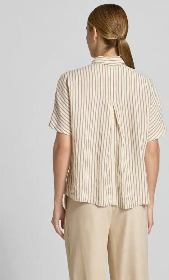 Marc O'Polo relaxed fit blouse met korte mouwen van puur linnen - Foto 3