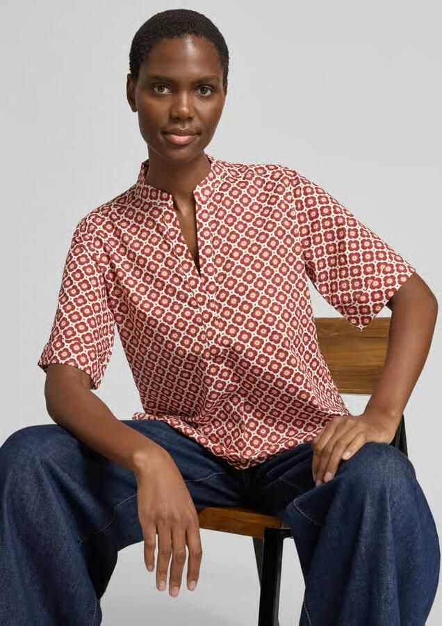 Marc O'Polo relaxed fit blouse van puur katoen