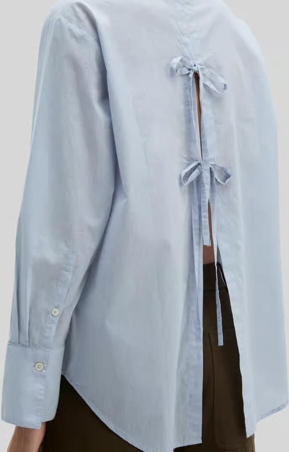 Marc O'Polo relaxed fit blouse van puur katoen met detail op de rug