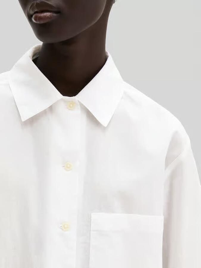 Marc O'Polo relaxed fit blouse van puur katoen met detail op de rug