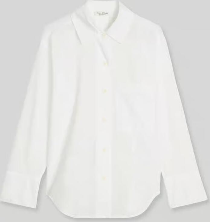 Marc O'Polo relaxed fit blouse van puur katoen met detail op de rug - Foto 2