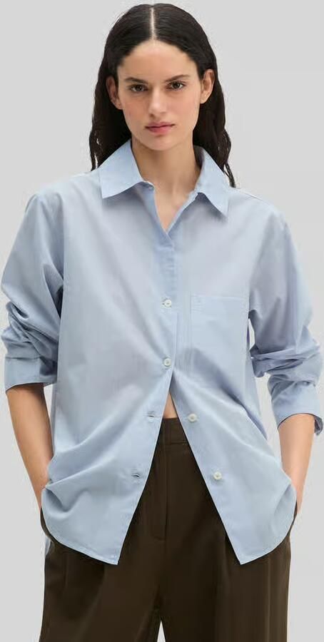 Marc O'Polo relaxed fit blouse van puur katoen met detail op de rug - Foto 4