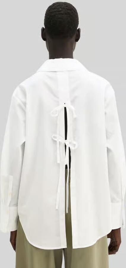 Marc O'Polo relaxed fit blouse van puur katoen met detail op de rug