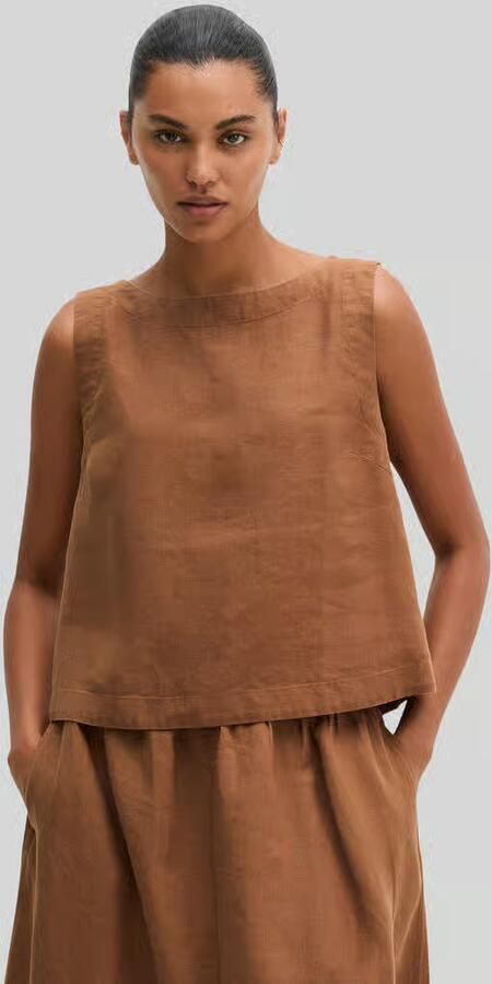Marc O'Polo Relaxed fit blousetop van puur linnen - Foto 4