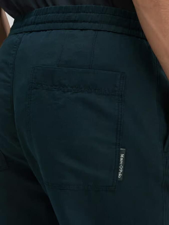 Marc O'Polo relaxed fit broek van mix van katoen en linnen met tunnelkoord model 'BELSBO'