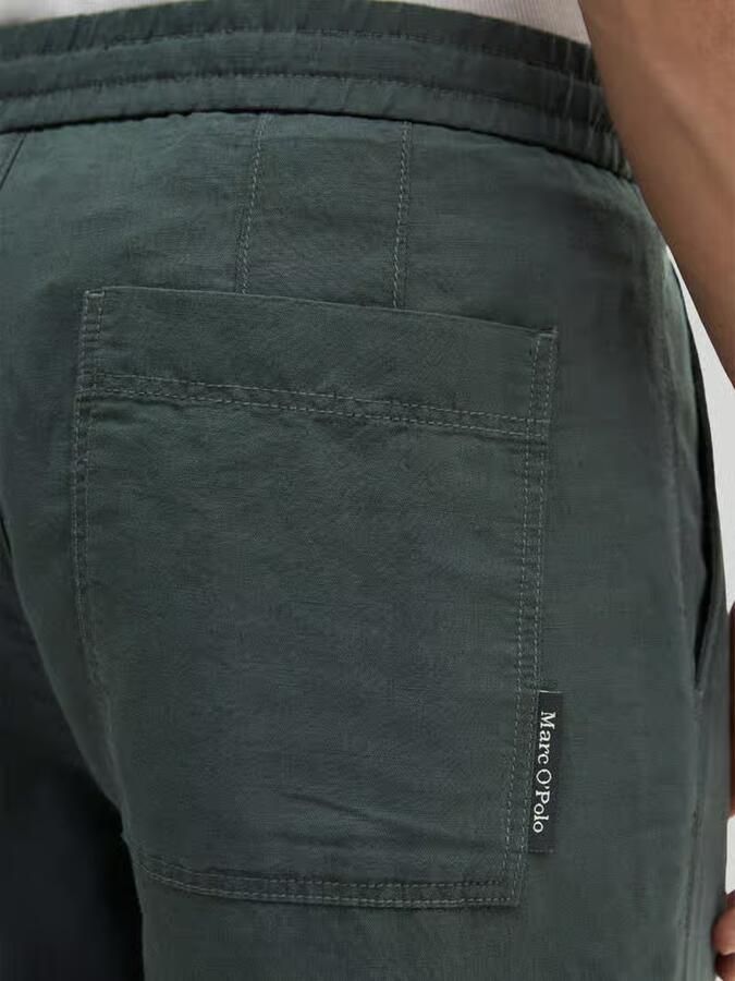 Marc O'Polo relaxed fit broek van mix van katoen en linnen met tunnelkoord model 'BELSBO'
