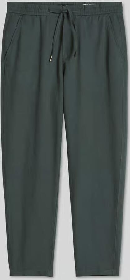 Marc O'Polo relaxed fit broek van mix van katoen en linnen met tunnelkoord model 'BELSBO' - Foto 2