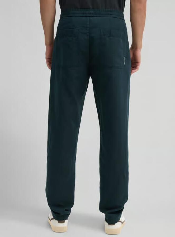 Marc O'Polo relaxed fit broek van mix van katoen en linnen met tunnelkoord model 'BELSBO'