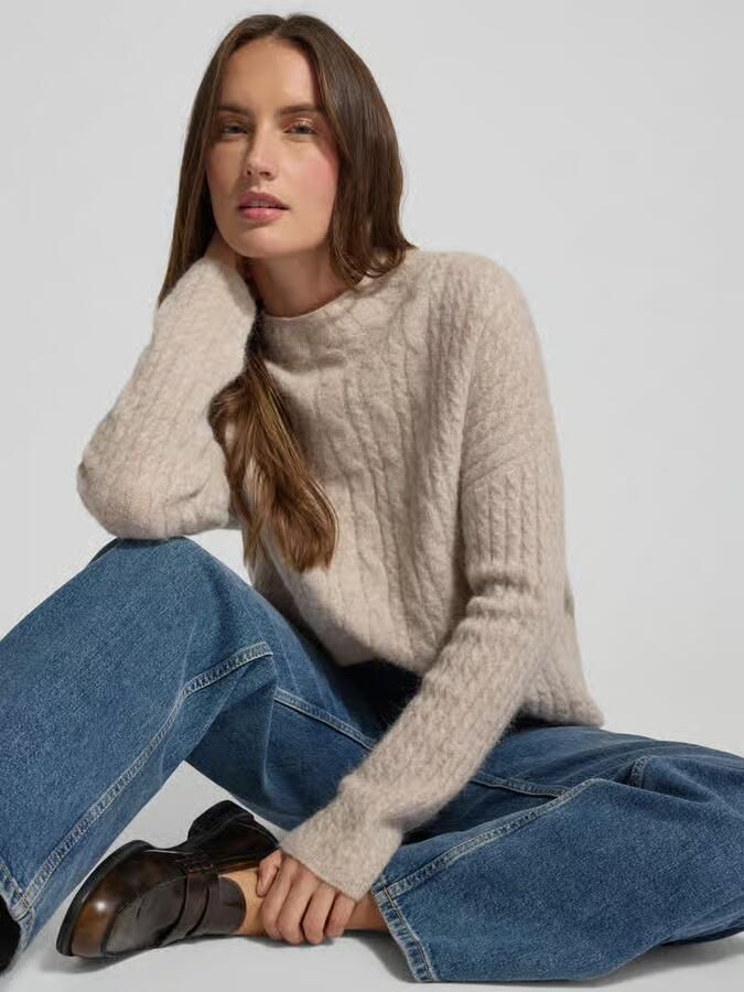 Marc O'Polo Relaxed fit gebreide pullover van scheerwolmix - Foto 2
