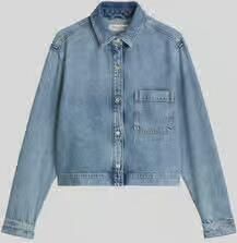 Marc O'Polo relaxed fit jeansblouse met linnen