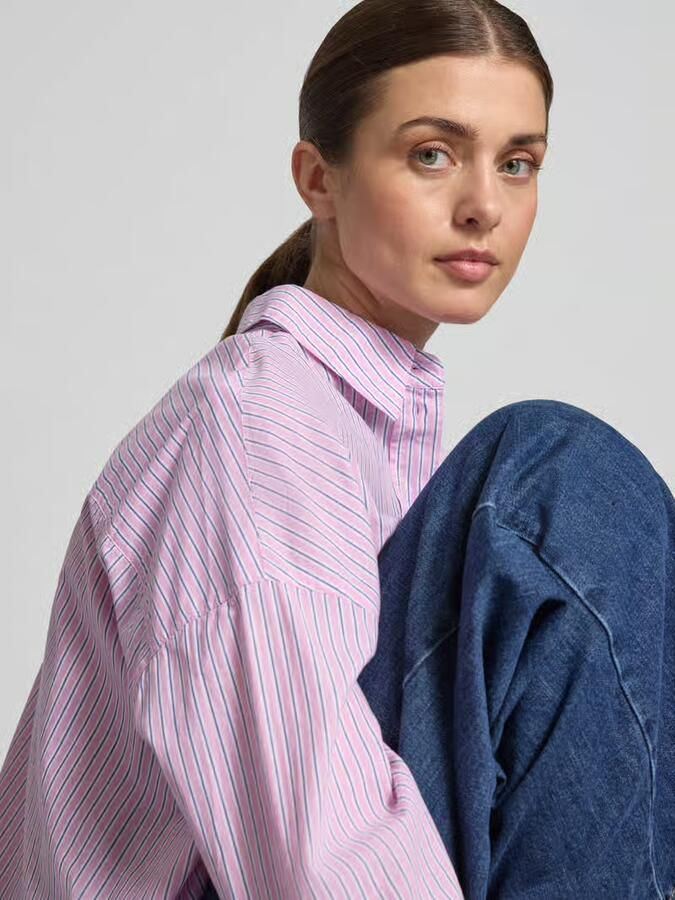 Marc O'Polo Relaxed fit overhemdblouse van puur katoen