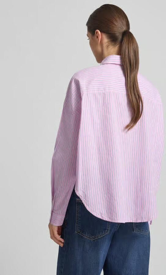 Marc O'Polo Relaxed fit overhemdblouse van puur katoen
