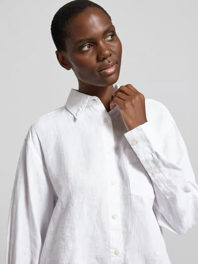 Marc O'Polo relaxed fit overhemdblouse van puur linnen