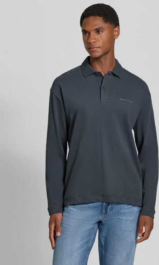 Marc O'Polo Longsleeve Heavy Poloshirt Peppercorn Grey - Foto 4