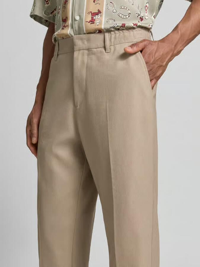 Marc O'Polo Relaxed fit stoffen broek van linnenmix model 'BELSBO JOGGER'