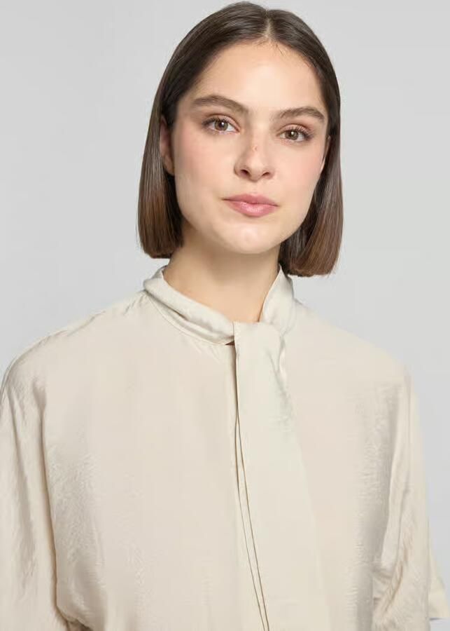 Marc O'Polo relaxed fit strikblouse van viscosemix - Foto 2