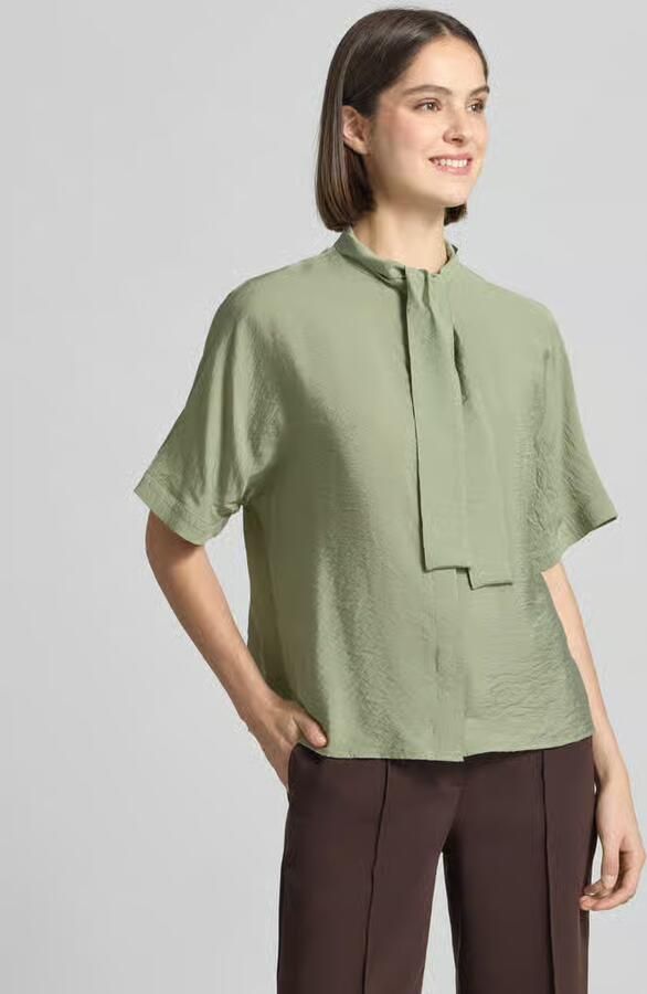 Marc O'Polo relaxed fit strikblouse van viscosemix - Foto 2