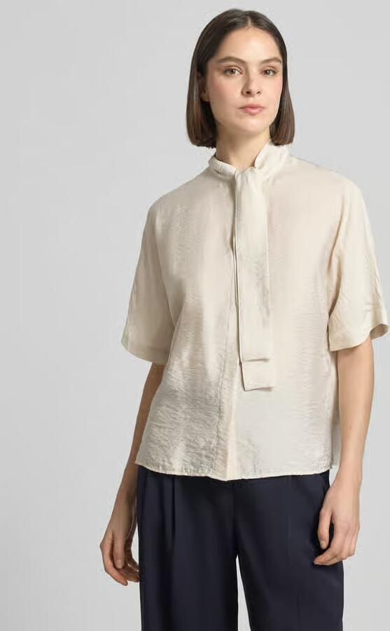 Marc O'Polo relaxed fit strikblouse van viscosemix - Foto 2
