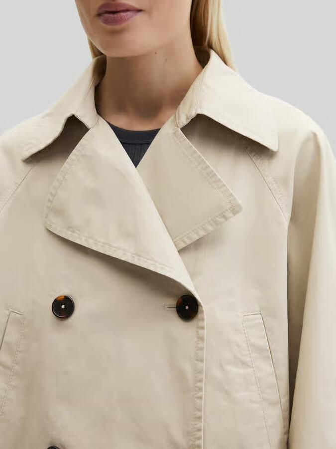 Marc O'Polo relaxed fit trenchjack van katoen