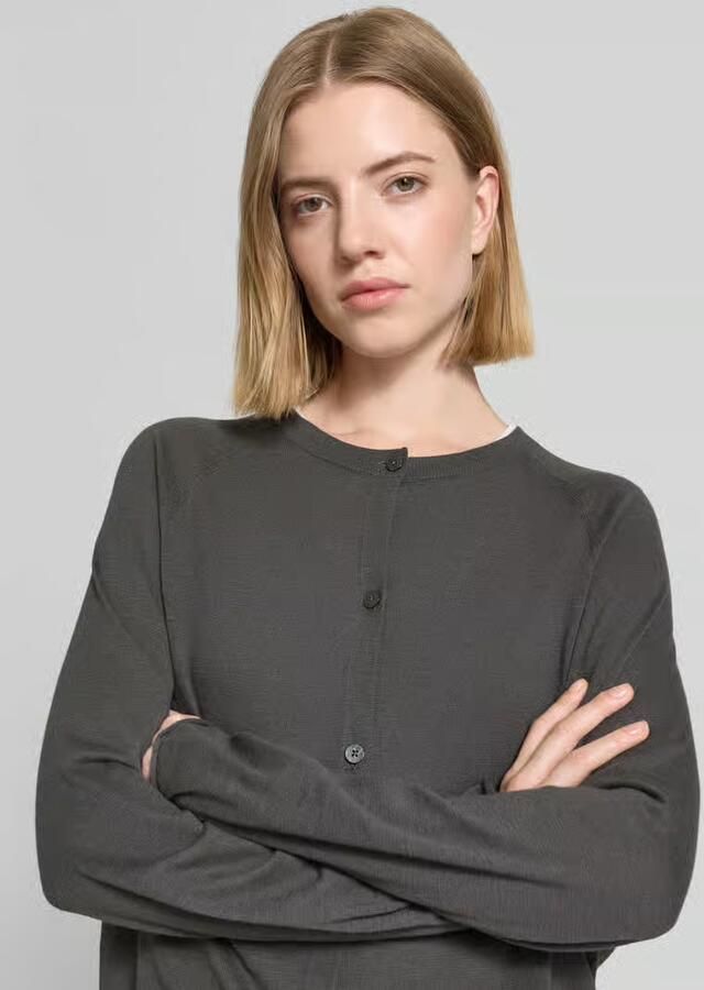 Marc O'Polo relaxed fit vest van katoen-linnenmix