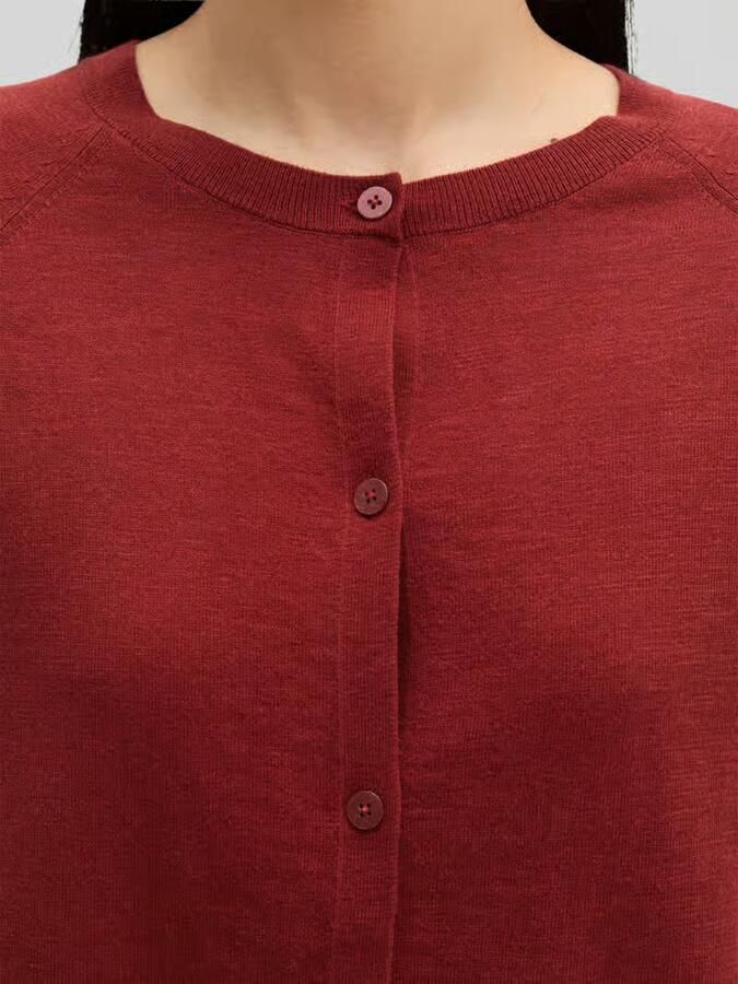 Marc O'Polo relaxed fit vest van katoen-linnenmix