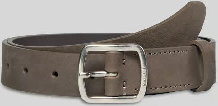 Marc O'Polo Riem van runder nubuck met logo-gesp