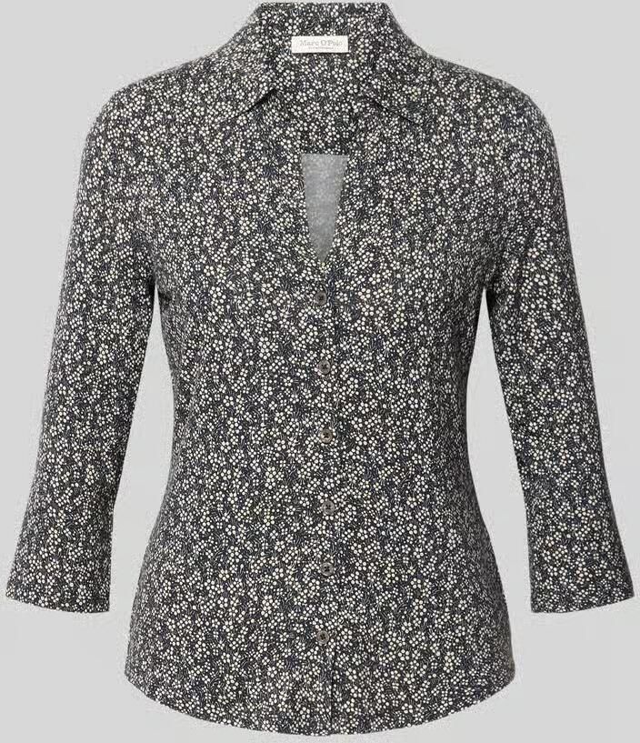 Marc O'Polo Shaped fit blouses shirt van viscosemix - Foto 2