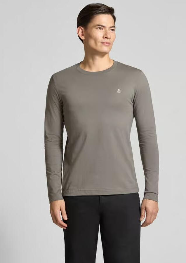 Marc O'Polo Shaped fit shirt met lange mouwen van puur katoen - Foto 2