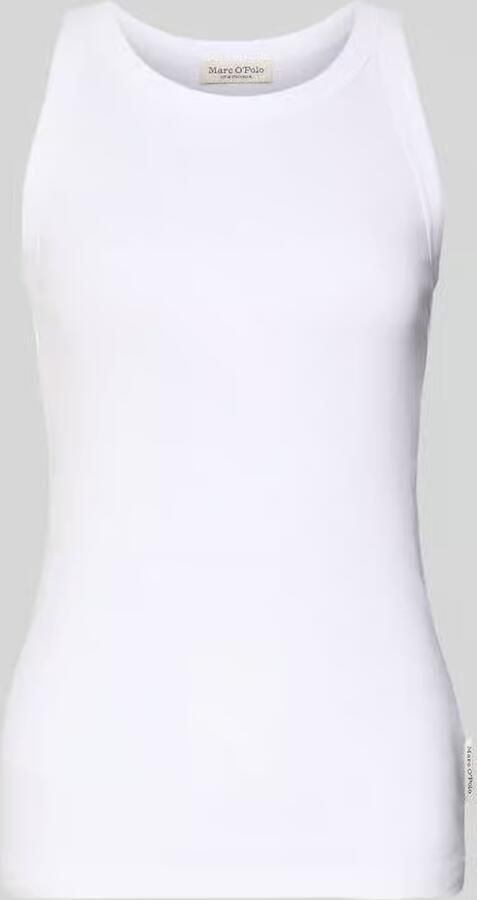 Marc O'Polo Shaped fit tanktop van geribde jersey met ronde hals