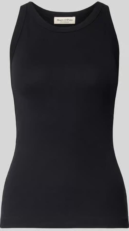 Marc O'Polo Shaped fit tanktop van geribde jersey met ronde hals