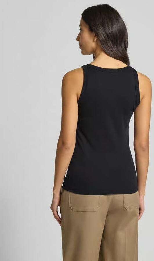 Marc O'Polo Shaped fit tanktop van geribde jersey met ronde hals - Foto 2