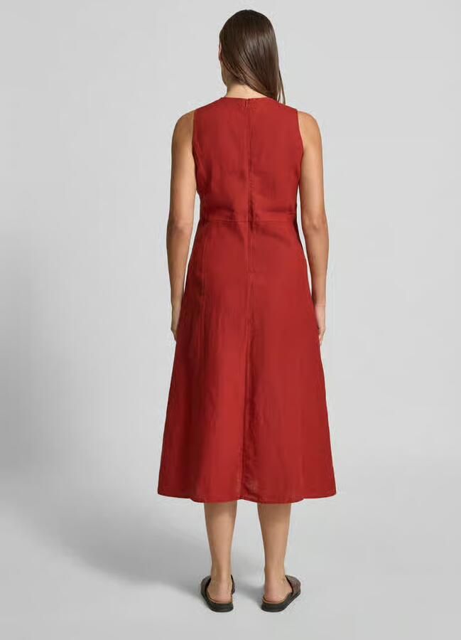 Marc O'Polo Shaped fit vrijetijdsjurk van puur linnen