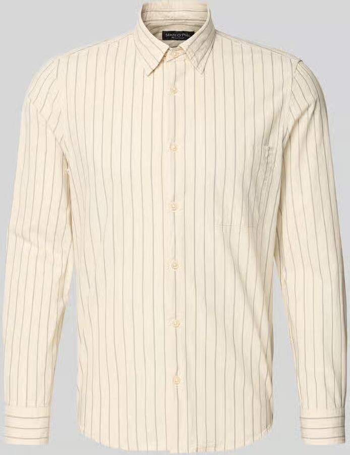 Marc O'Polo shaped fit vrijetijdsoverhemd van katoenmix - Foto 2