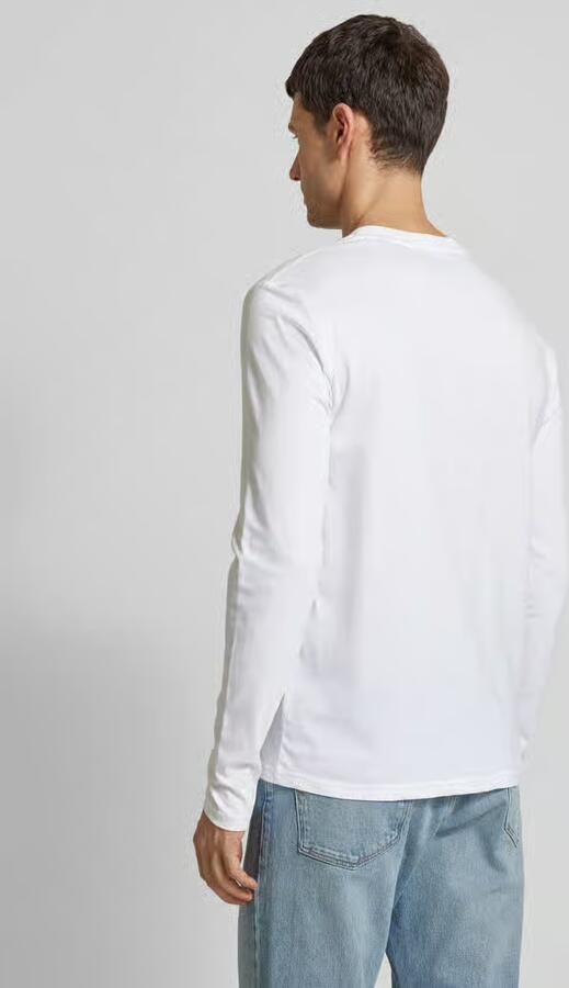 Marc O'Polo Shirt met lange mouwen met subtiele logo-print aan de voorkant
