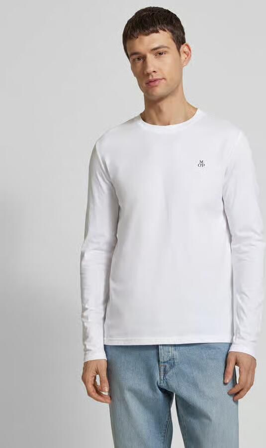 Marc O'Polo Shirt met lange mouwen met subtiele logo-print aan de voorkant - Foto 2