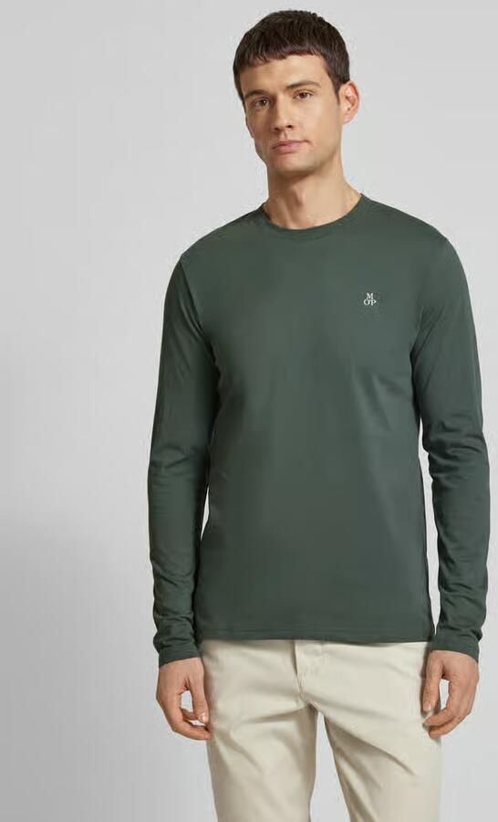 Marc O'Polo Marc &O&amp;amp;amp;#39;Polo; Long Sleeve T-Shirt Donkergroen Groen Heren - Foto 7