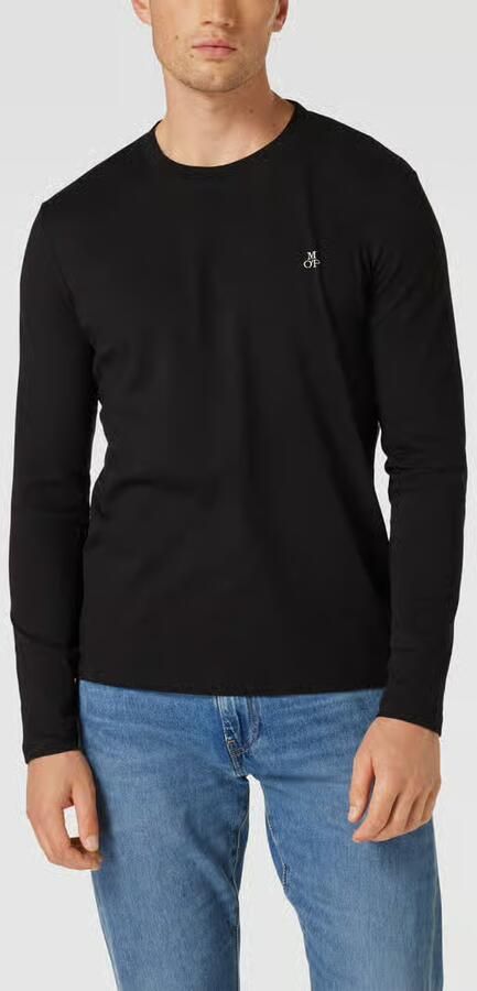 Marc O'Polo Shirt met lange mouwen met subtiele logo-print aan de voorkant - Foto 4