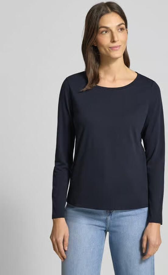 Marc O'Polo Shirt met lange mouwen van katoen met logodetail - Foto 4