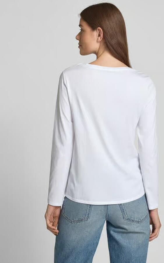 Marc O'Polo Shirt met lange mouwen van katoen met logodetail