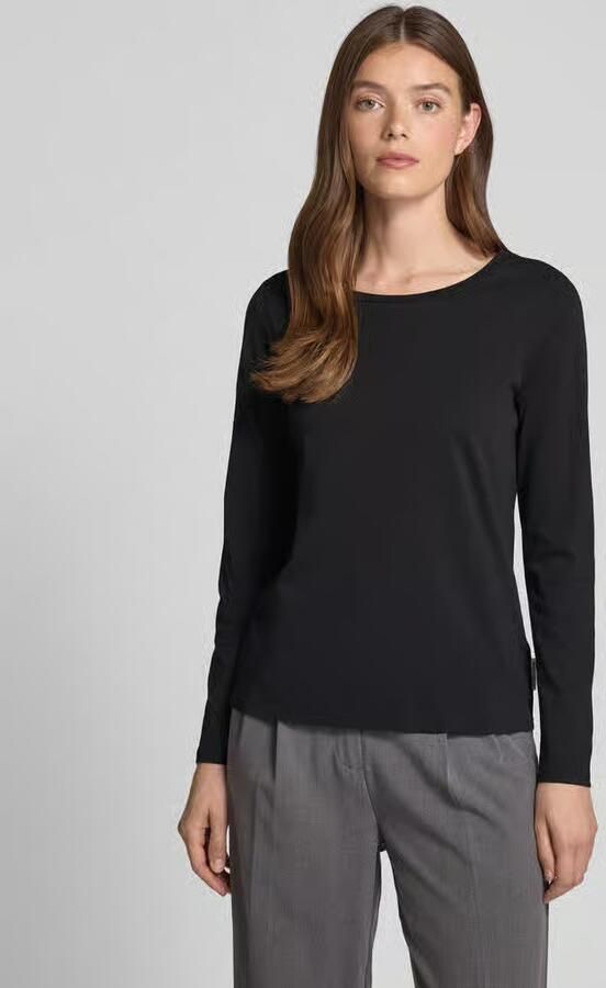 Marc O'Polo Shirt met lange mouwen van katoen met logodetail - Foto 2