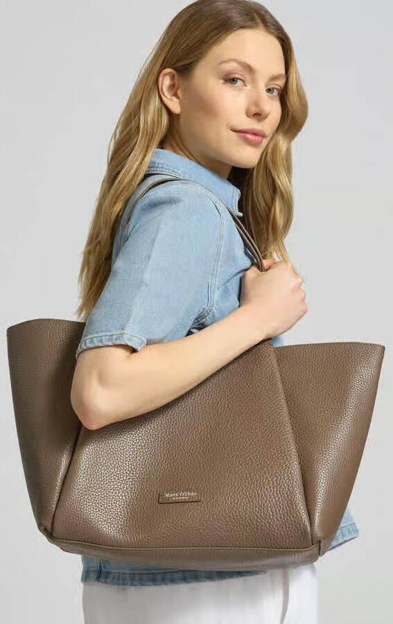 Marc O'Polo Shopper van puur rundleer - Foto 3